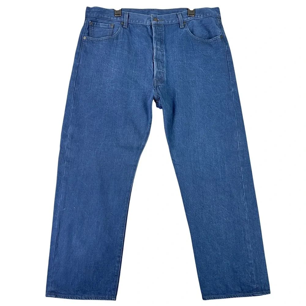 Levis 501 Original Fit Jeans Mens 40x29 Blue‎ Button Fly Straight Leg Everyday